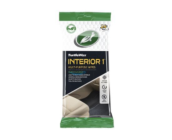 Turtle Wax INTERIOR 1 WIPES салфетки для очистки салона (упаковка 24 шт)