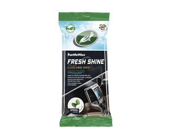 Turtle Wax FRESH SHINE SPRING GLOSS WIPES салфетки для салону "Свежесть весны' глянцевые (упаковка 24 шт)