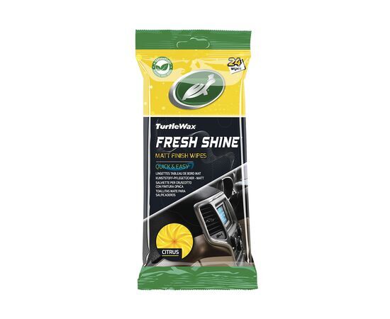 Turtle Wax FRESH SHINE CITRUS MATT FINISH WIPES салфетки для салона 'Цитрус' матовые (упаковка 24 шт)