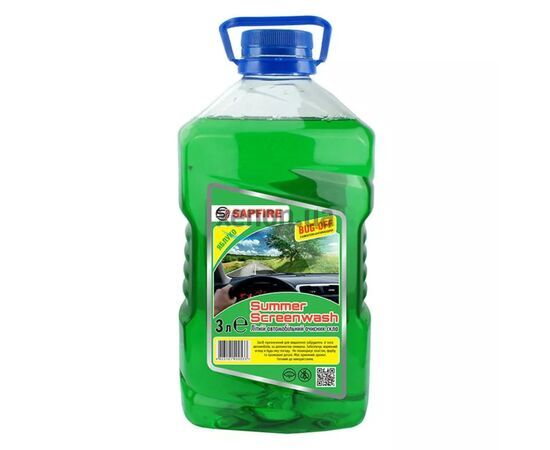 Омыватель стекла летний, 3 л, Sapphire SUMMER SCREENWASH (яблоко) (400533)