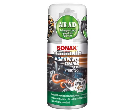 Очиститель кондиционера антибактериальный с ароматом Havana Love SONAX Klima Power Cleaner AirAid, 100 мл (323800)