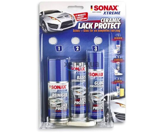 SONAX XTREME Ceramic Lack Protect керамическое покрытие (жидкое стекло) для защиты на 9 месяцев в наборе