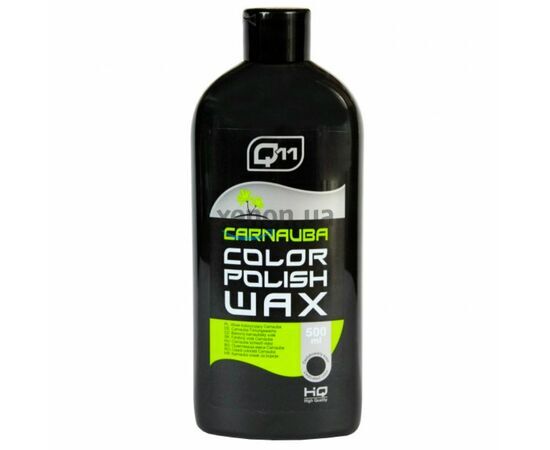 Q11 HQ Carnauba Color Polish Wax Black поліроль з PTFE та воском карнауби чорний 500 мл, Колір: Чорний, Обʼєм: 500 мл