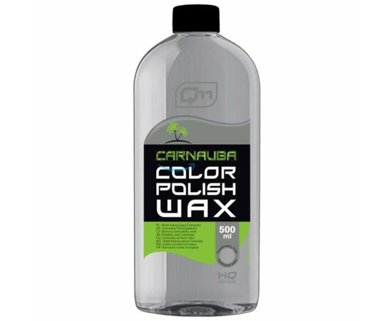 Q11 HQ Carnauba Color Polish Wax Silver поліроль з PTFE та воском карнауби сріблястий (сірий) 500 мл, Колір: Сірий, Обʼєм: 500 мл