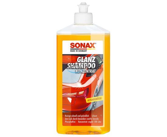 SONAX Glanz Shampoo Konzentrat автошампунь консервант с блеском 500 мл, Запах: Без запаха, Объем: 500 мл