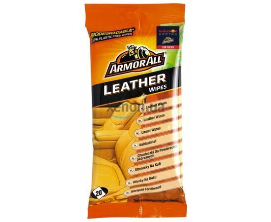 ArmorAll Leather Wipes одноразовые салфетки для очистки кожи автомобиля 20 шт