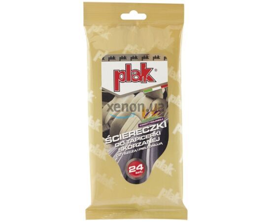 Plak Leather Wipes одноразовые салфетки для очистки кожи автомобиля 24 шт