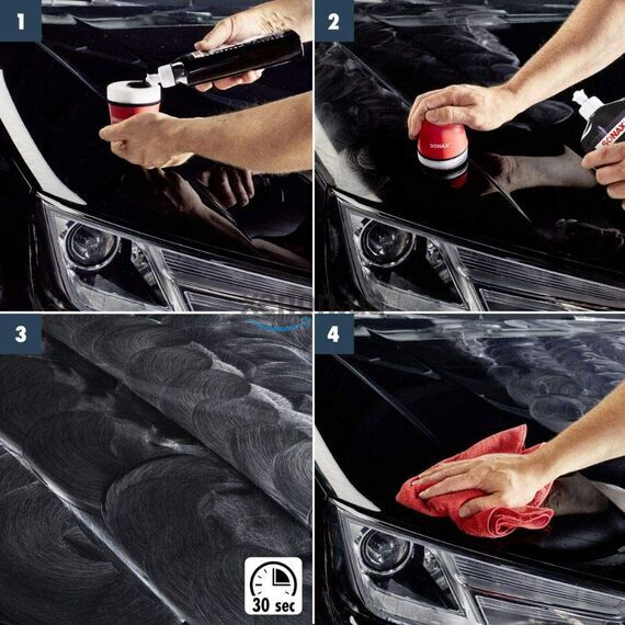 SONAX Polish +Wax Color черный полироль тефлон с воском 250 мл, Цвет: Черный, Объем: 250 мл, изображение 5