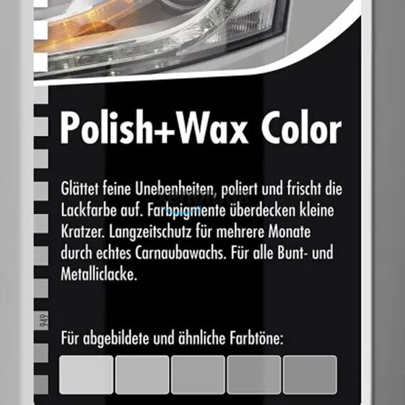 SONAX Polish +Wax Color серый (серебристый) полироль тефлон с воском 500 мл, Цвет: Серый, Объем: 500 мл, изображение 3