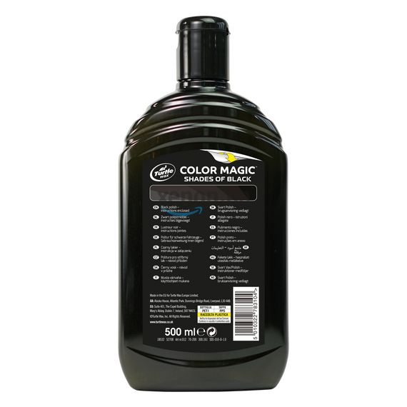 Turtle Wax Color Magic Jet Black Wax черный полироль с тефлоном PTFE 500 мл, Цвет: Черный, Объем: 500 мл, изображение 2