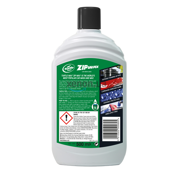 Turtle Wax Zip Wax авто шампунь с воском карнауба 500 мл, Объем: 500 мл, Запах: Без запаха, изображение 2