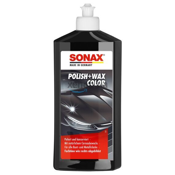 SONAX Polish +Wax Color черный полироль тефлон с воском 500 мл, Цвет: Черный, Объем: 500 мл