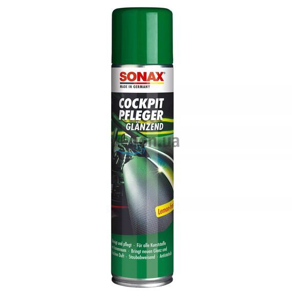 SONAX Cockpitpfleger - lemon-fresh очиститель-полироль пластика глянцевый (лимон) 400 мл