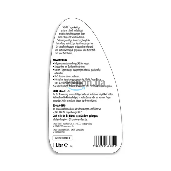 SONAX Felgen Reiniger очиститель колесных дисков 1 л, изображение 5