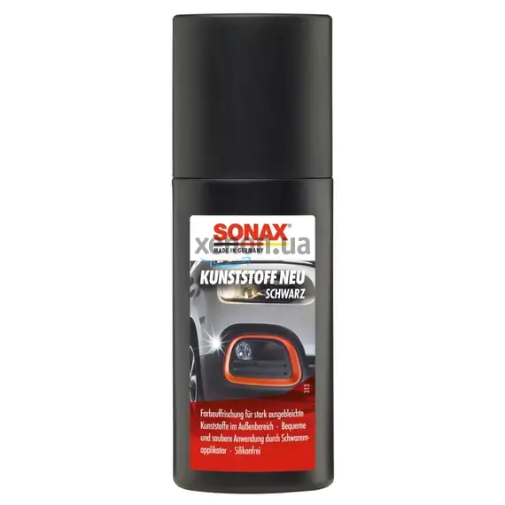 SONAX Knuststoff Neu (Plastic New Black) чернитель пластика с аппликатором 100 мл