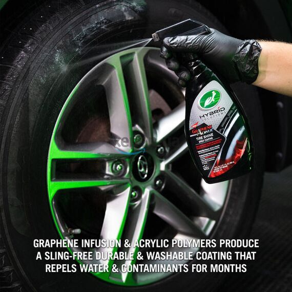 Turtle Wax HS Tyre Shine поліроль для чорніння шин з графеном тригер 680 мл, зображення 3