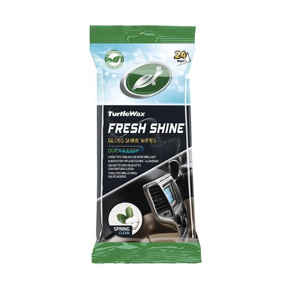 Turtle Wax FRESH SHINE SPRING GLOSS WIPES салфетки для салону "Свежесть весны' глянцевые (упаковка 24 шт)