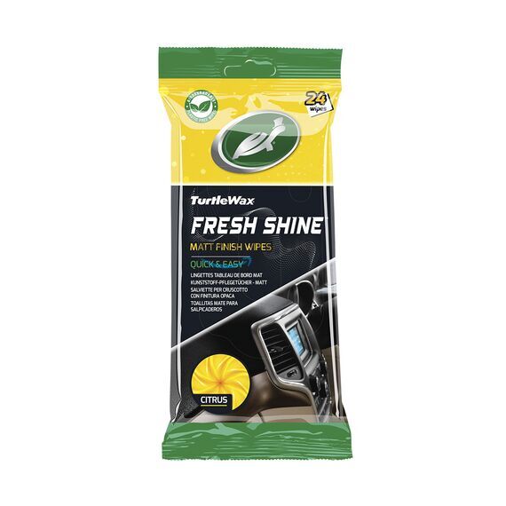 Turtle Wax FRESH SHINE CITRUS MATT FINISH WIPES салфетки для салона 'Цитрус' матовые (упаковка 24 шт)