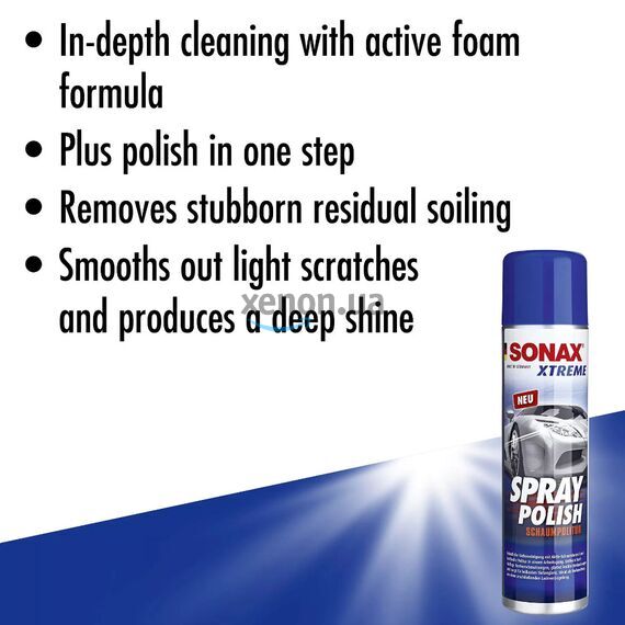 SONAX XTREME Spray Polish пінний очищувач кузова з блиском 320 мл, зображення 6