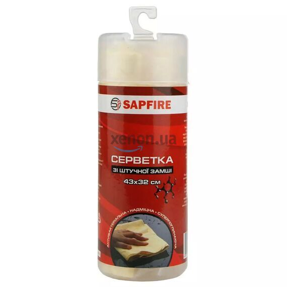 Sapfire SA-216 (400151) салфетка из искусственной замши, влажная в тубе 43х32 см