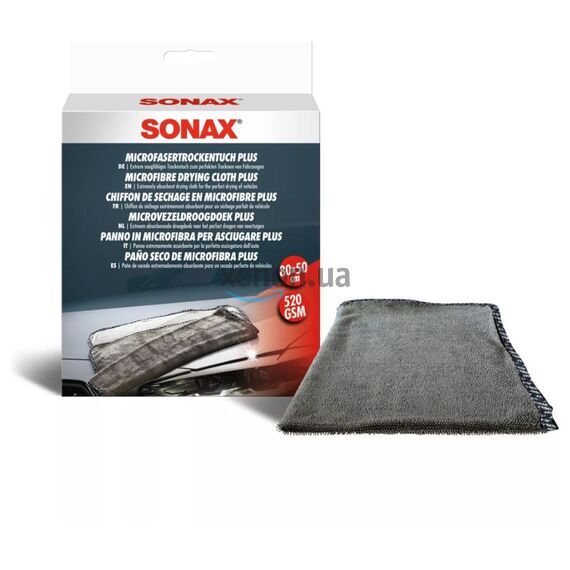 SONAX Microfaser Trocken Tuch Plus полотенце из микрофибры 80х50 см 520 gsm