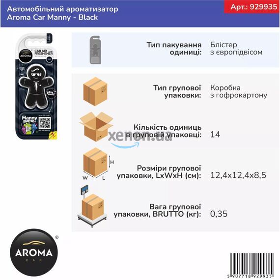 Ароматизатор Aroma Car Manny Black: стиль и свежесть, изображение 3 Ароматизатор Aroma Car Manny Black: стиль и свежесть, изображение 3