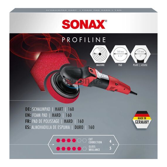 Полировальный круг SONAX Sanding Disc (493100) – красный, 160 мм, изображение 2