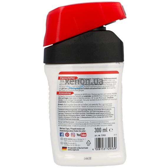 NIGRIN Hartwachs-Colorpolitur Weibe белый одношаговый полироль с PTFE 300 мл, Цвет: Белый, Объем: 300 мл, изображение 2