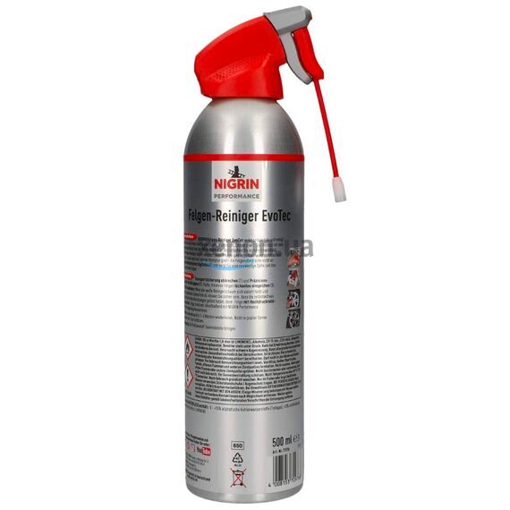 NIGRIN Performance Felgen-Reiniger EvoTec Aerosol пінний очисник дисків з індикатором 500 мл, зображення 2