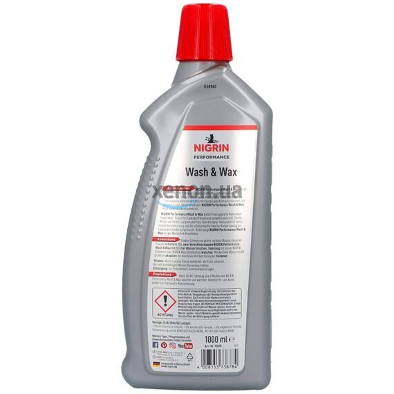 NIGRIN Performance Wash & Wax Turbo шампунь концентрат з воском 1 л, зображення 2