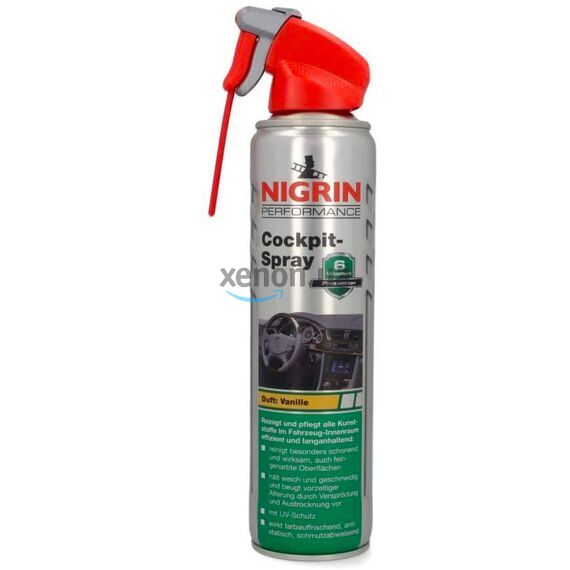 NIGRIN Performance Cockpit-Spray Vanille 40-дневный очиститель протектант для пластика ваниль 400 мл