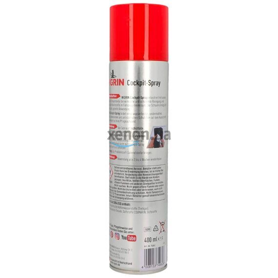 NIGRIN Cockpit-Spray Vanille пенный 45-дневный очиститель протектант для пластика ваниль 400 мл, изображение 3