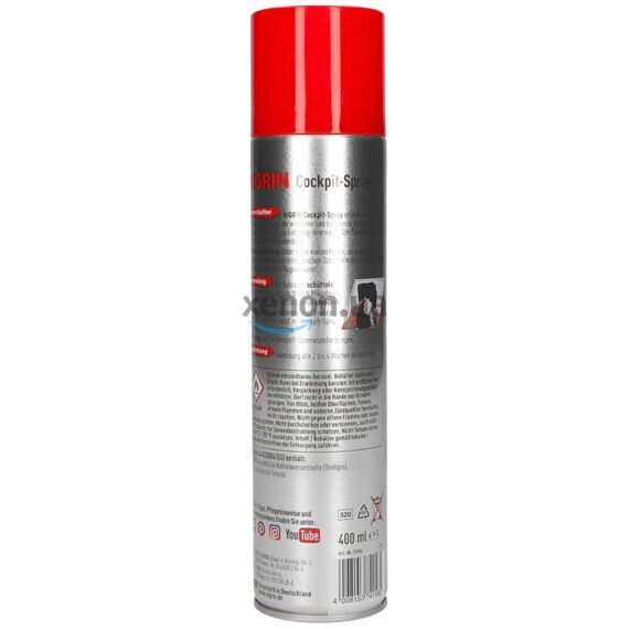 NIGRIN Cockpit-Spray Neutral пенный 45-дневный очиститель протектант для пластика нейтральный 400 мл, изображение 3
