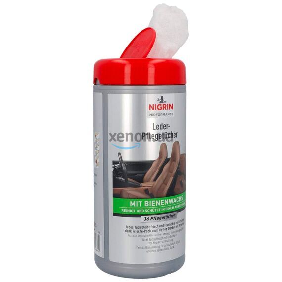 NIGRIN Performance Leder-Pflegetücher mit Bienenwachs салфетки для кожи авто (очистка и защита) 36 шт, изображение 4