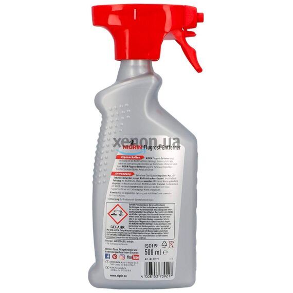 NIGRIN Flugrost- Entferner преобразователь и очиститель коррозии и пленки ржавчины 500 мл, изображение 2