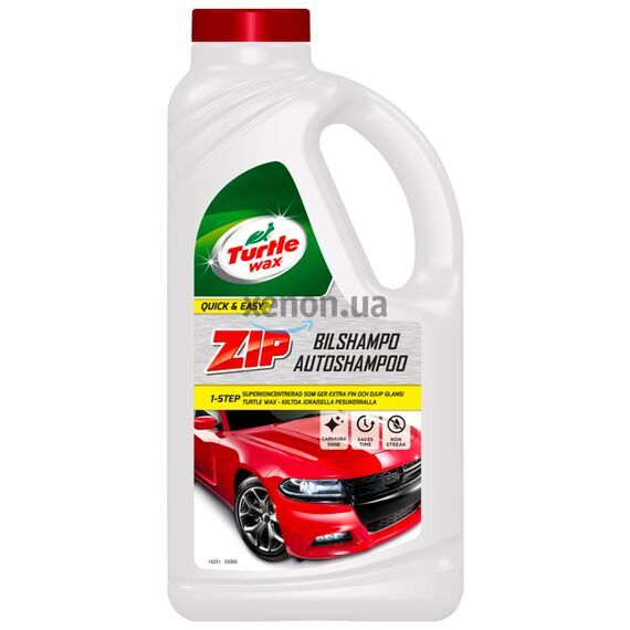 Turtle Wax Zip Wax автошампунь з воском карнауба 1 л, Объем: 1 л, Запах: Без запаха, изображение 3