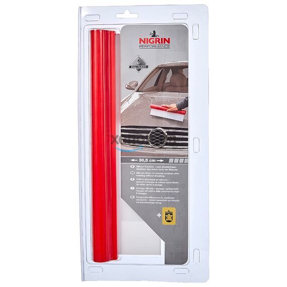 NIGRIN Performance Silikon-Trockner und Autoleder im Set силіконовий водогін для сушіння авто зі шкіряною серветкою для протирання (Німеччина) 30.5 см, зображення 2