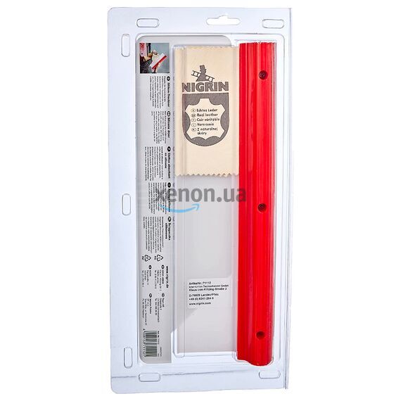 NIGRIN Performance Silikon-Trockner und Autoleder im Set силіконовий водогін для сушіння авто зі шкіряною серветкою для протирання (Німеччина) 30.5 см, зображення 3