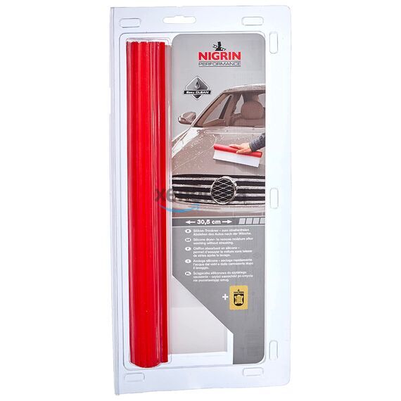 NIGRIN Performance Silikon-Trockner und Autoleder im Set силіконовий водогін для сушіння авто зі шкіряною серветкою для протирання (Німеччина) 30.5 см, зображення 4