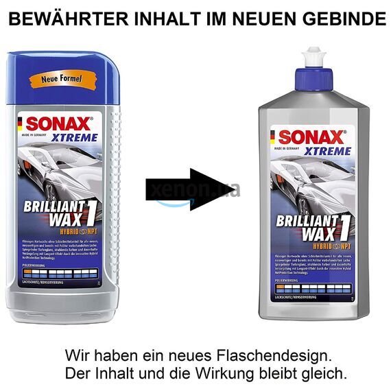 SONAX XTREME Brilliant Wax 1 Hybrid NPT финишный полироль с воском 250 мл, Объем: 250 мл, изображение 11