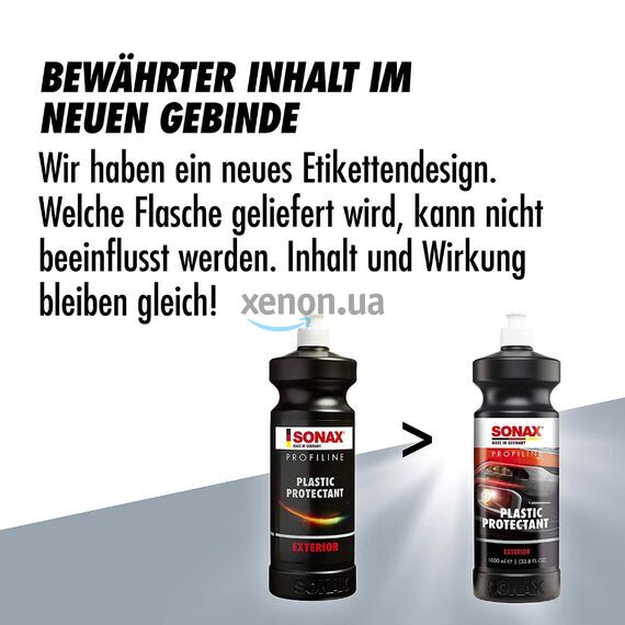SONAX PROFILINE Plastic Protectant гелевый консервант (протектант) для наружного и внутреннего неокрашенного пластика 1 л, изображение 7