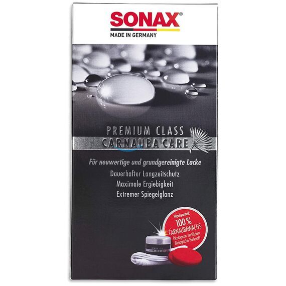 SONAX PREMIUM CLASS Carnauba Care твердый воск карнауба в премиум наборе 200 мл, изображение 2
