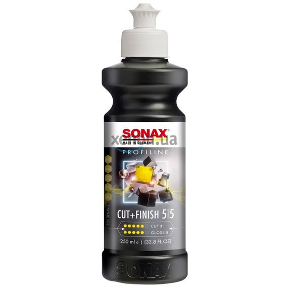 SONAX PROFILINE Cut +Finish 05-05 одношаговая полировальная паста 250 мл, Объем: 250 мл