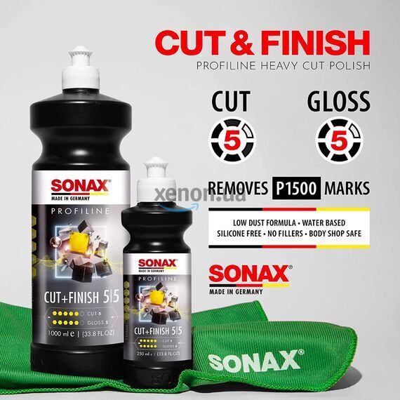 SONAX PROFILINE Cut +Finish 05-05 одношаговая полировальная паста 1 л, Объем: 1 л, изображение 3