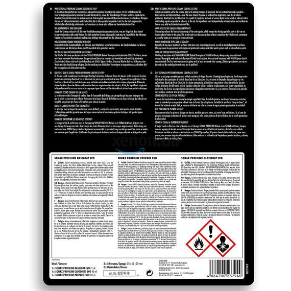 SONAX PROFILINE 06-03 CC Evo Ceramic Coating керамическое защитное покрытие для автомобиля в наборе, изображение 14 SONAX PROFILINE 06-03 CC Evo Ceramic Coating керамическое защитное покрытие для автомобиля в наборе, изображение 14