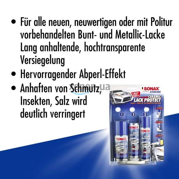 SONAX XTREME Ceramic Lack Protect керамічне покриття (рідке скло) для захисту на 9 місяців у наборі, зображення 10