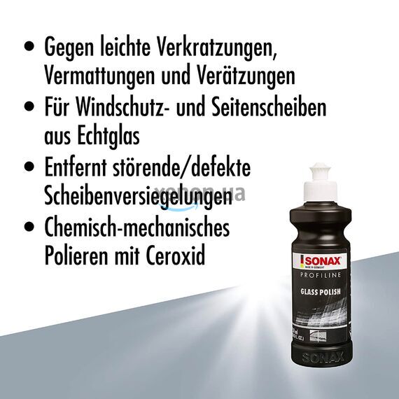 SONAX PROFILINE Glass Polish полироль для стекла 250 мл, изображение 7