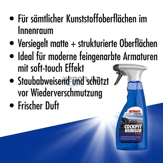 SONAX XTREME Cockpit Reiniger интенсивный очиститель пластика матовый 500 мл, изображение 7