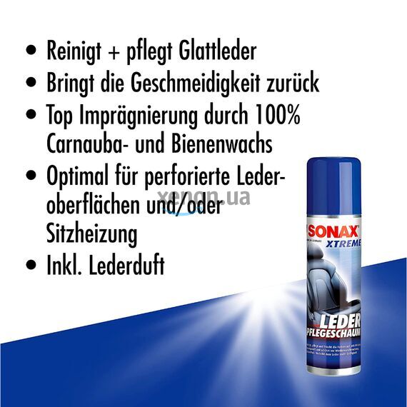 SONAX XTREME Leder PflegeSchaum пенный очиститель кожи 250 мл, изображение 11