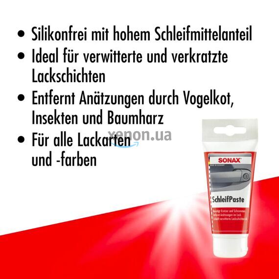 SONAX SchleifPaste универсальный антицарапин для ручного исплльзования 75 мл, изображение 7
